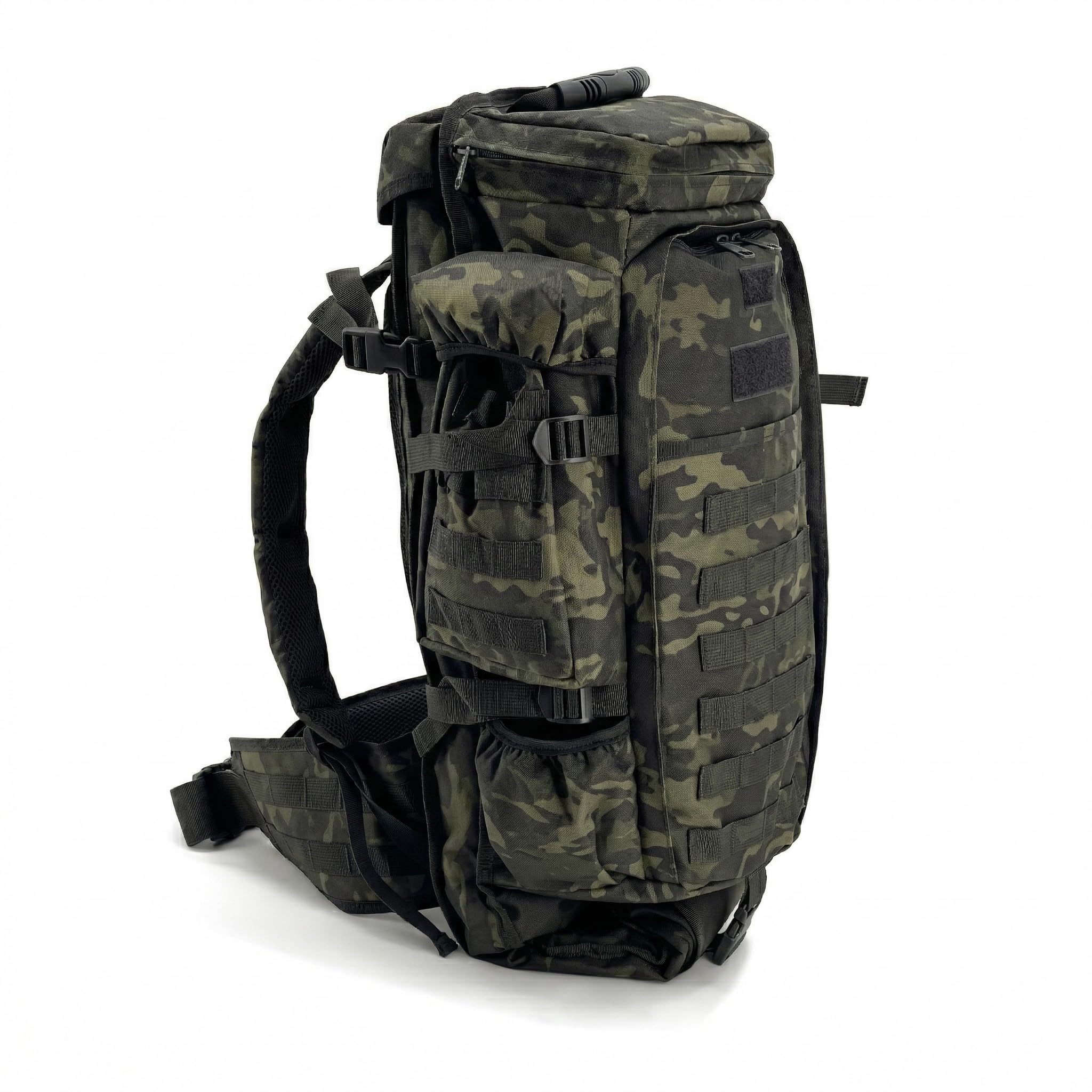 Alephnull Mochila táctica para Rifle Bolsa telescópica Doble para Armas 86-112 cm Funda Impermeable para Rifle Compatible con MOLLE para Caza, Tiro, Pesca, Senderismo, Trekking y Acampada