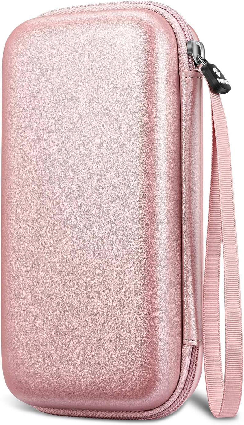 Fintie Graphing Calculator Carrying Case for TI-84 Plus CE, Hard EVA Shockproof Protective Box for TI-84 Plus/TI-83 Plus CE/Casio fx-9750GII (Rose Gold)