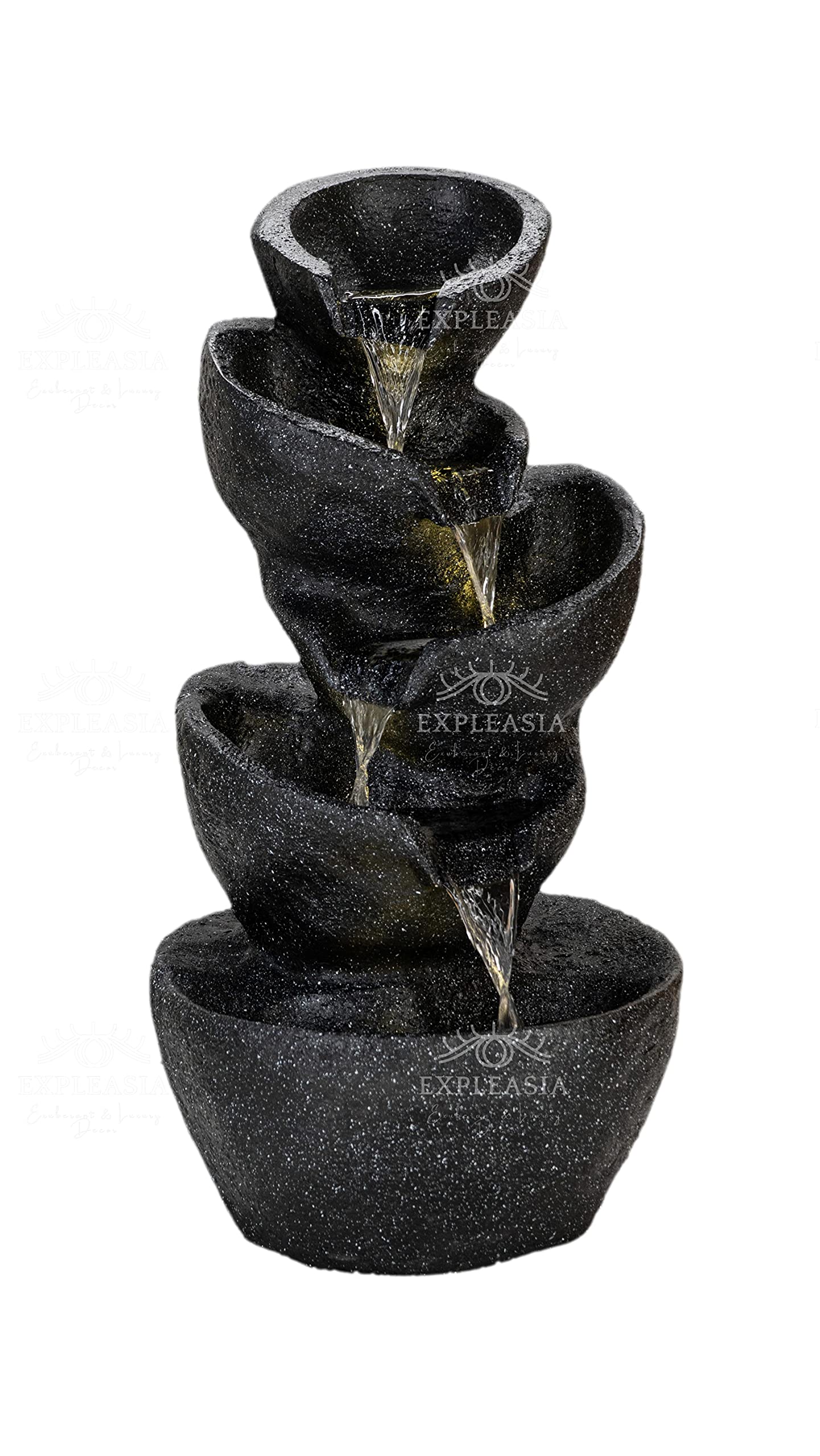 EXPLEASIA Stacked Pot Water Fountain, Water Fountain for Home Big Size, Water Fountain for Garden, Water Fountain for Home vastu, Fountain for Home décor Waterfall, Indoor Water Fountain - Image 5 thumbnail