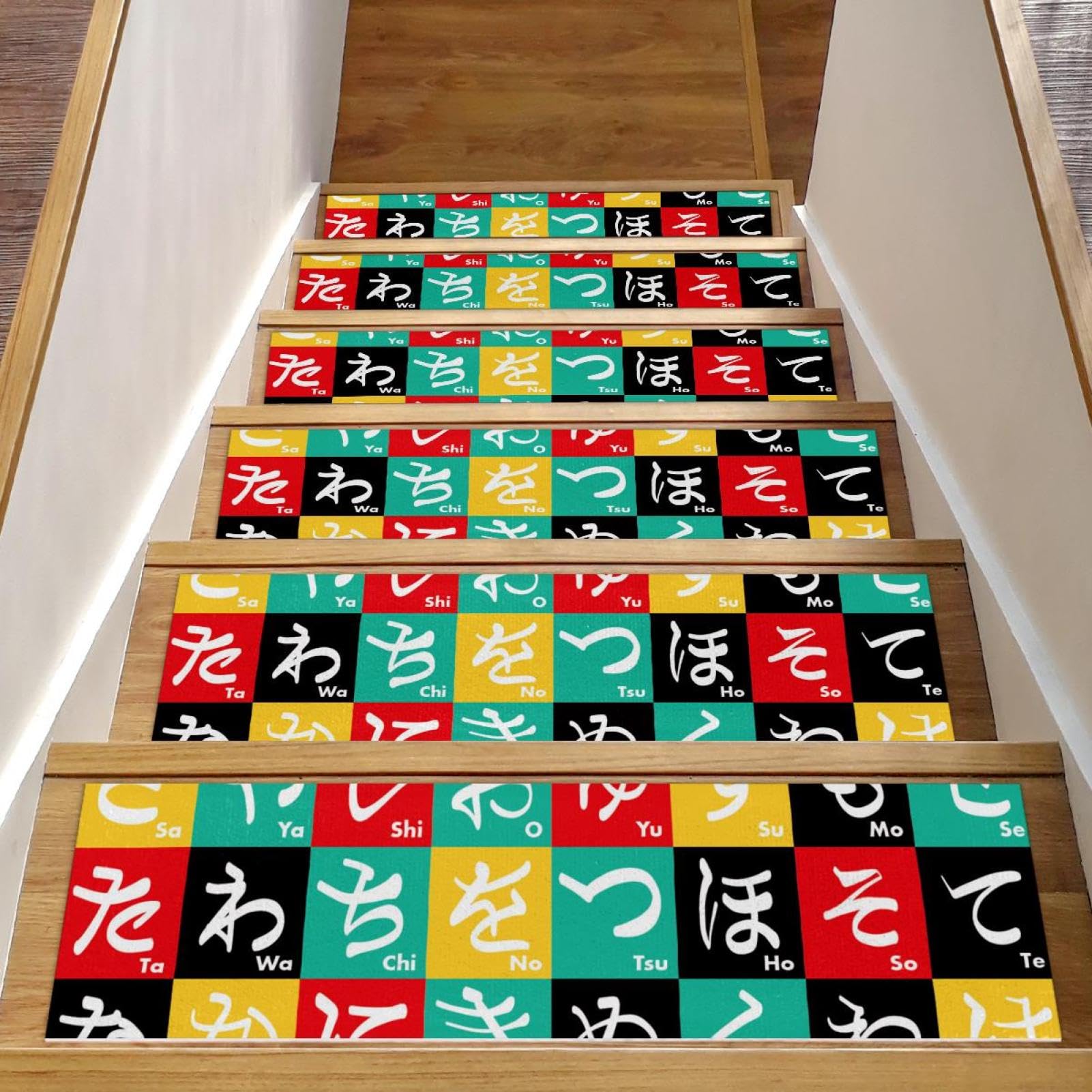 Tapis d'escalier antidérapants marches bois intérieur lot de 15 tapis envers TPE japonais