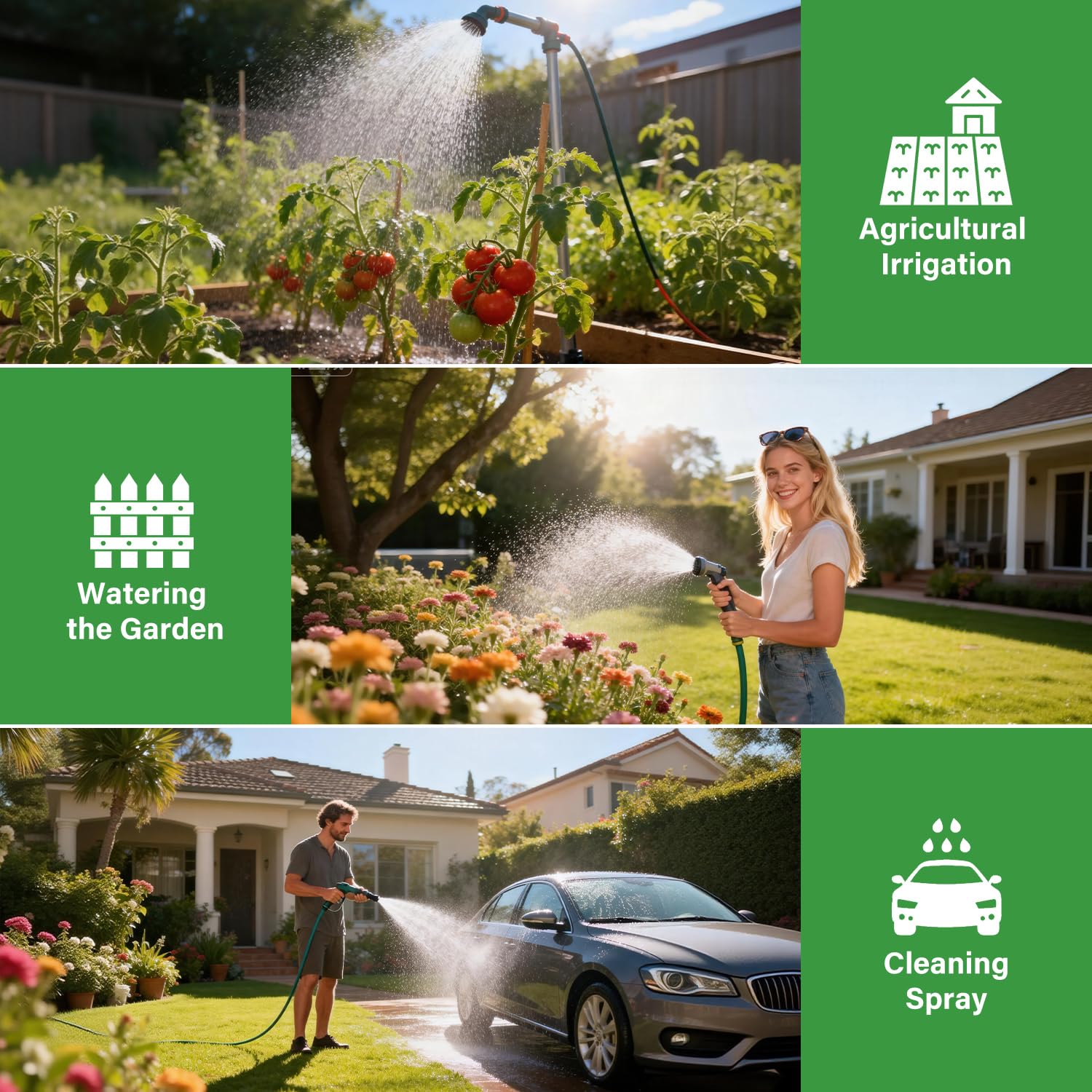 Timer dell'acqua per tubo da giardino esterno con timer per irrigazione a goccia con ritardo della pioggia/modalità manuale, sistema di controllo automatico per irrigazione a goccia per irrigazione da