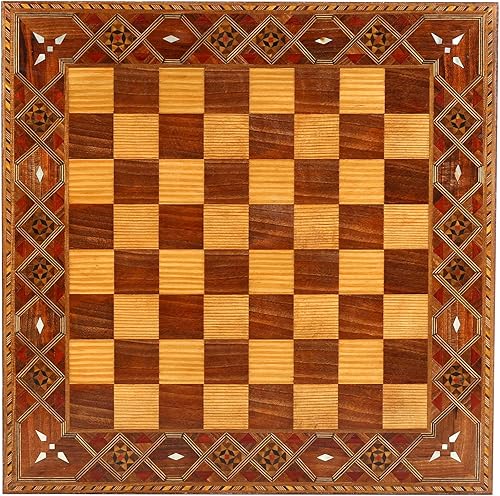 Miniatura 6 de Juego de ajedrez de metal histórico del antiguo Egipto para adultos, piezas hechas a mano y tablero de ajedrez de madera maciza natural con perla