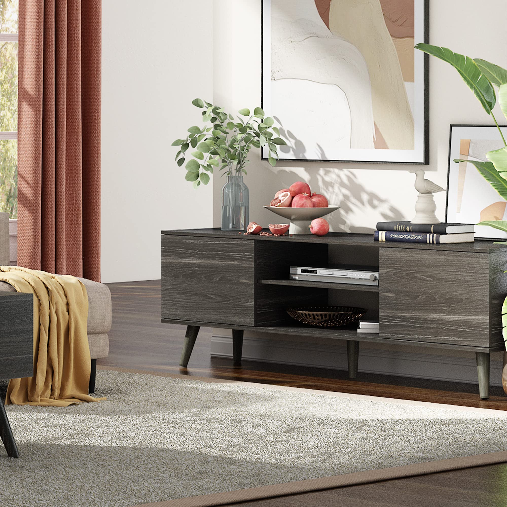 Buy WLIVE TV Stand for 55/60 inch TV, Entertainment Center with Storage