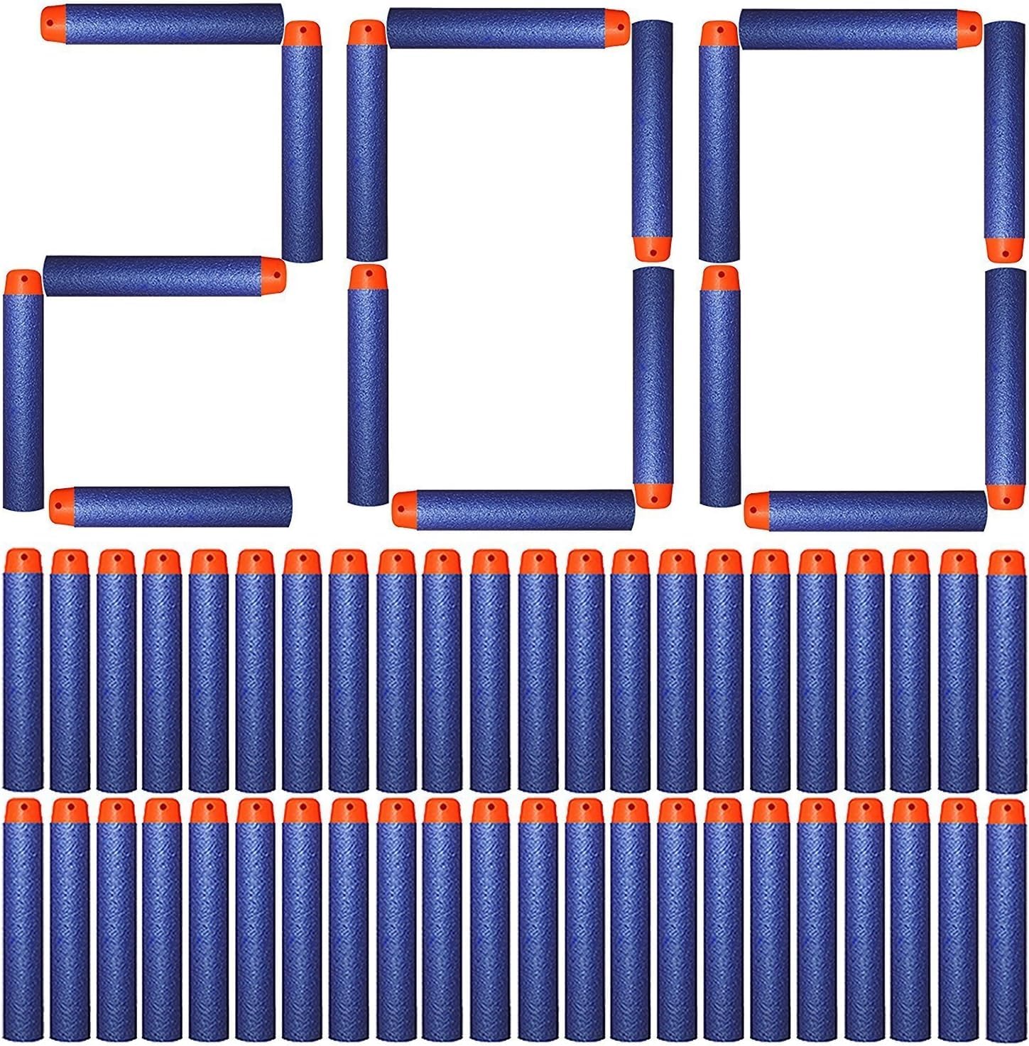 Mumoo Bear 100 Pack Bullets for Nerf, 7.2cm Refill Foam Darts for X Shot N-Strike Elite 2.0 Series Blasters, Soft Bullet Toy Gun Ammunition Accessories, Replacement Darts for Target Practice