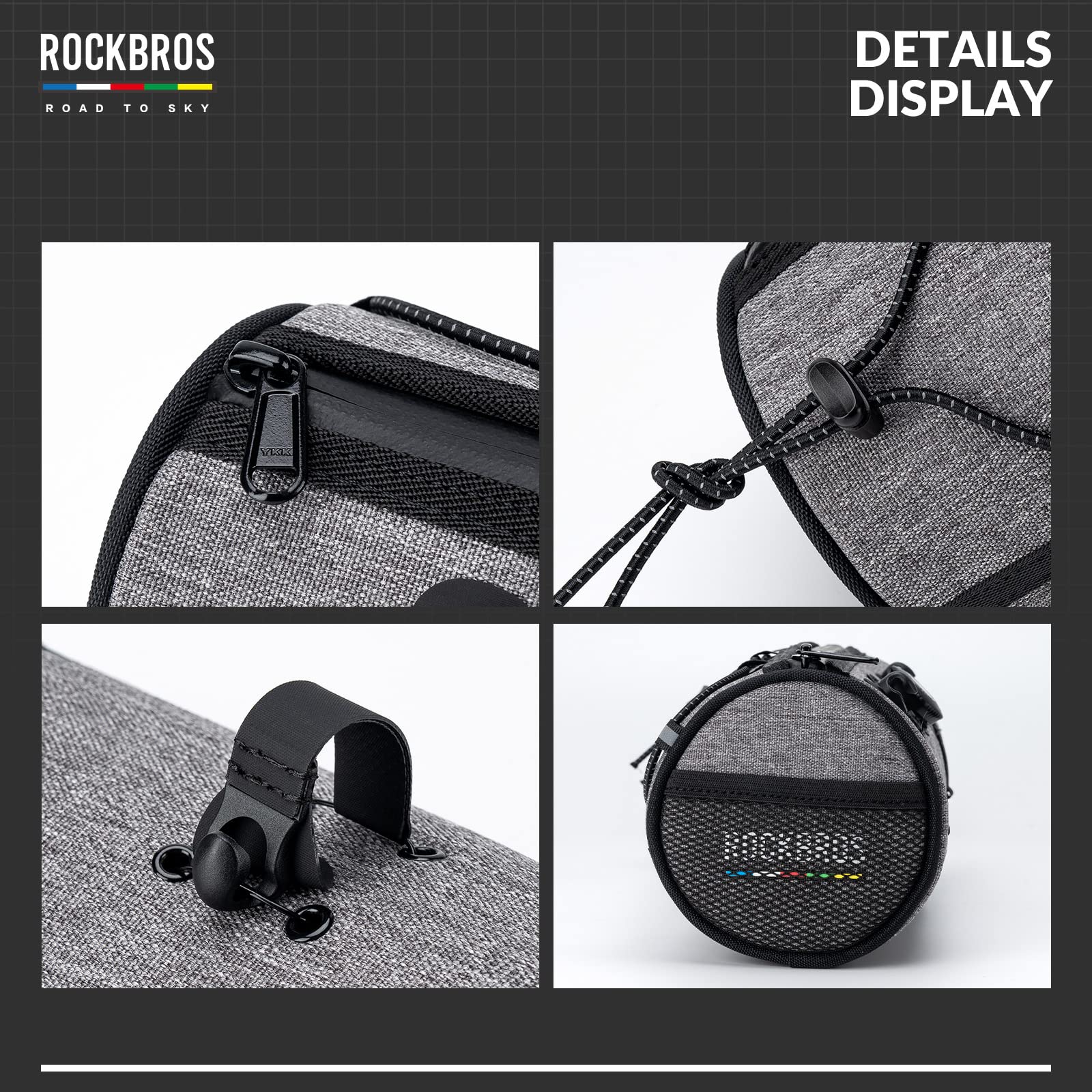 ROCKBROS Road to Sky Bolsa Manillar Bicicleta Multifuncional Bolso Delantero Bicicleta Impermeable para MTB Bicicleta Carretera 1.5L