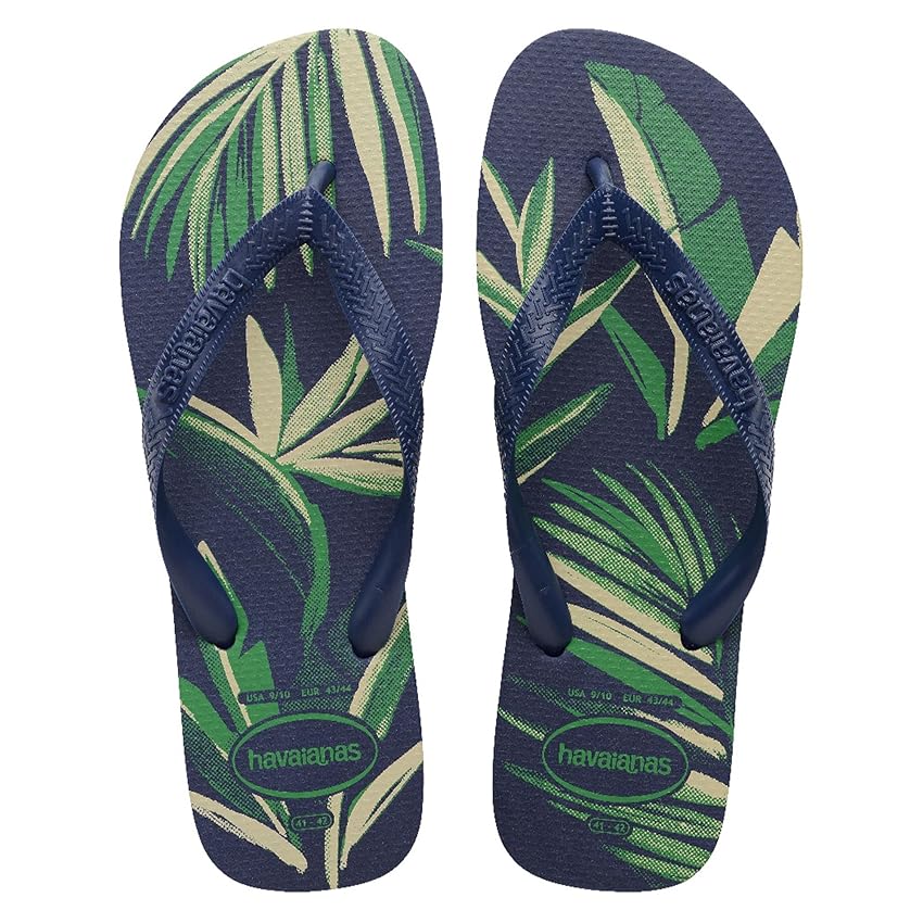 Havaianas - Aloha, Infradito Da Uomo Comode, Resistenti Ed Estive, Suola Stampata A Foglie, Suola Antiscivolo