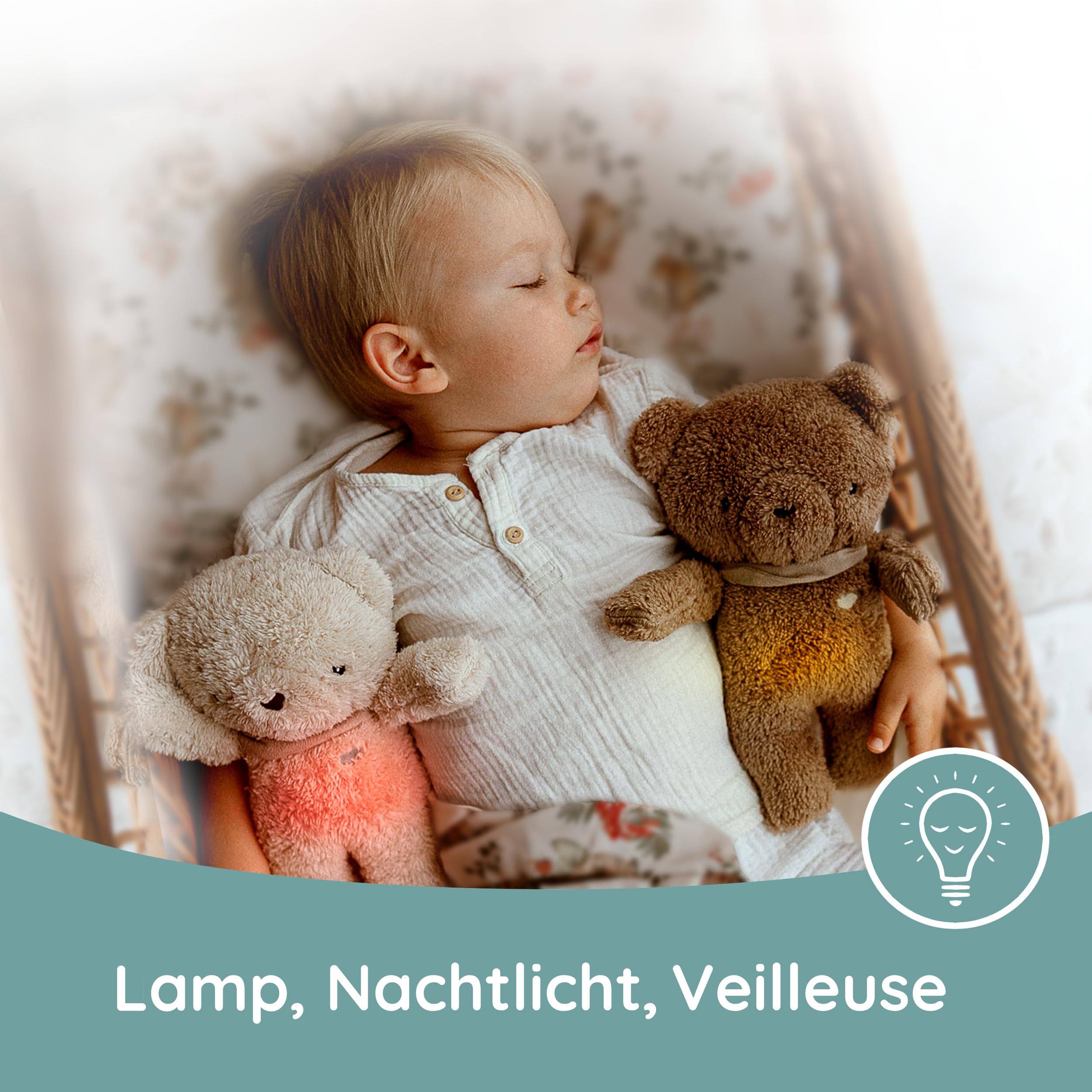 myHummy Bear Beige Duo - Sonno con app - Musica per dormire & Baby Comfort