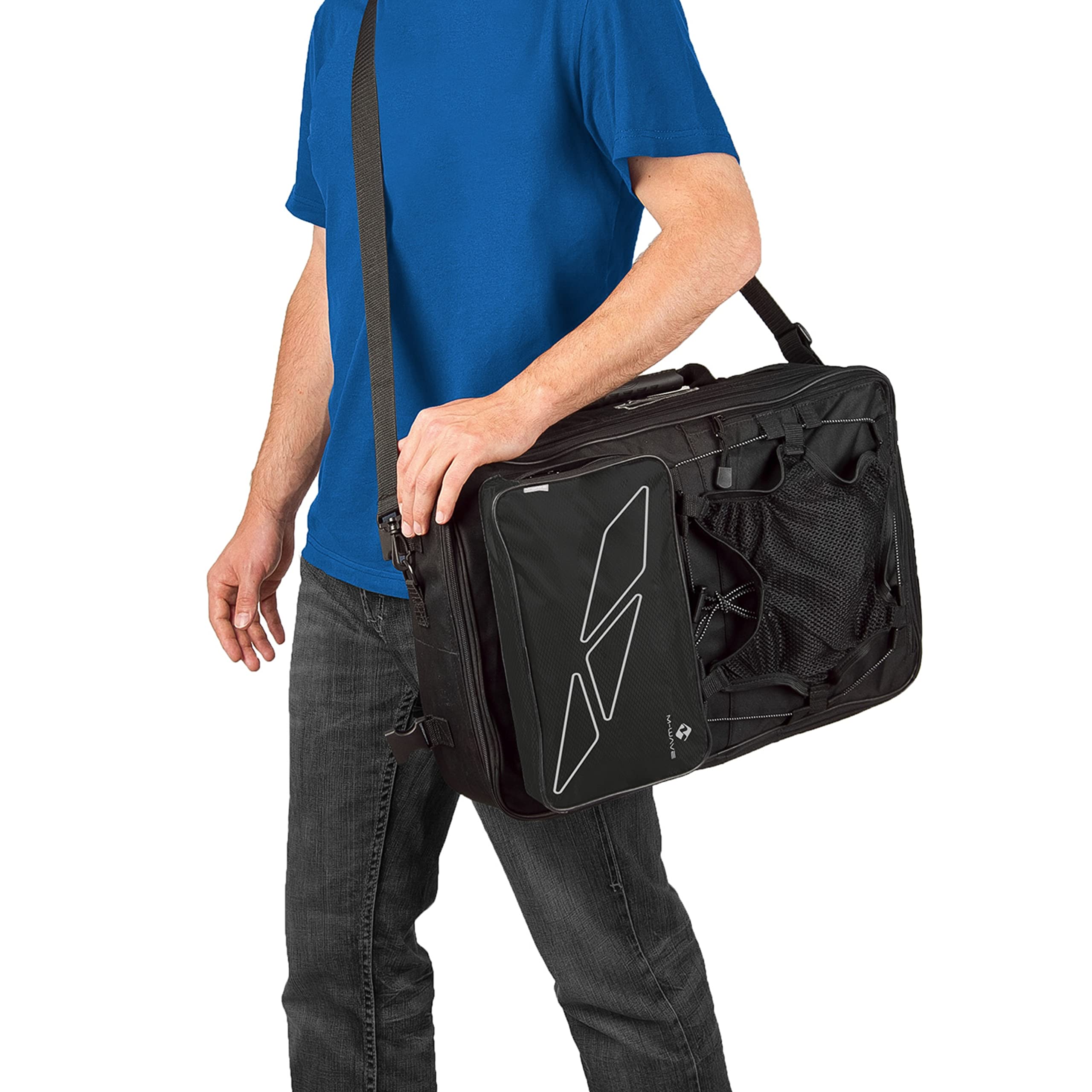 M-Wave Amsterdam Triple Gepäckträgertasche Fahrradtasche Rucksack Beidseitig Vol 62 Liter inkl. 1 Fahrradklingel Sport & Freizeit