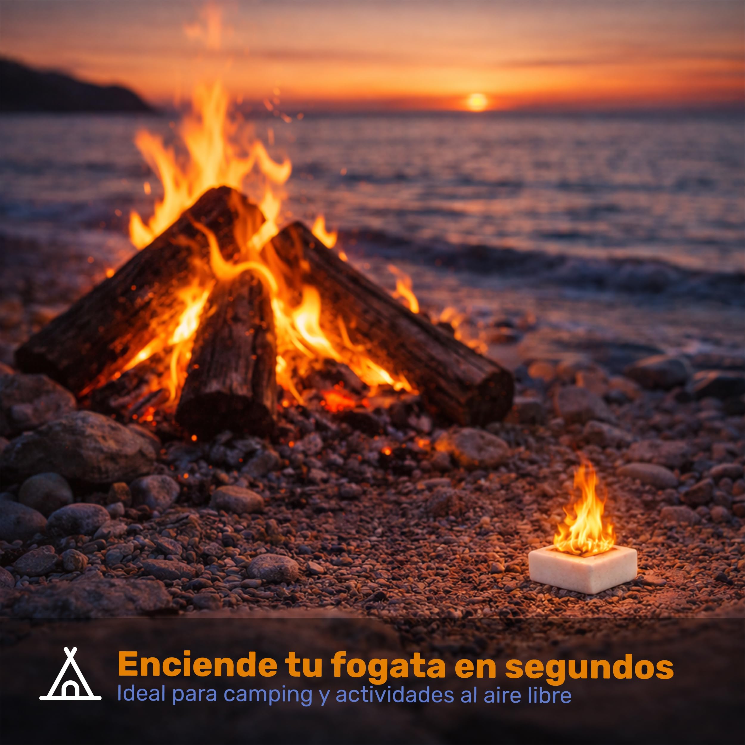 Pack 6 Pastillas de Encendido para Barbacoas y Chimeneas, Encendedor Sólido para Carbón y Leña, Encendido Rápido y Seguro, Ideal para BBQ, Estufas y Camping — view 7