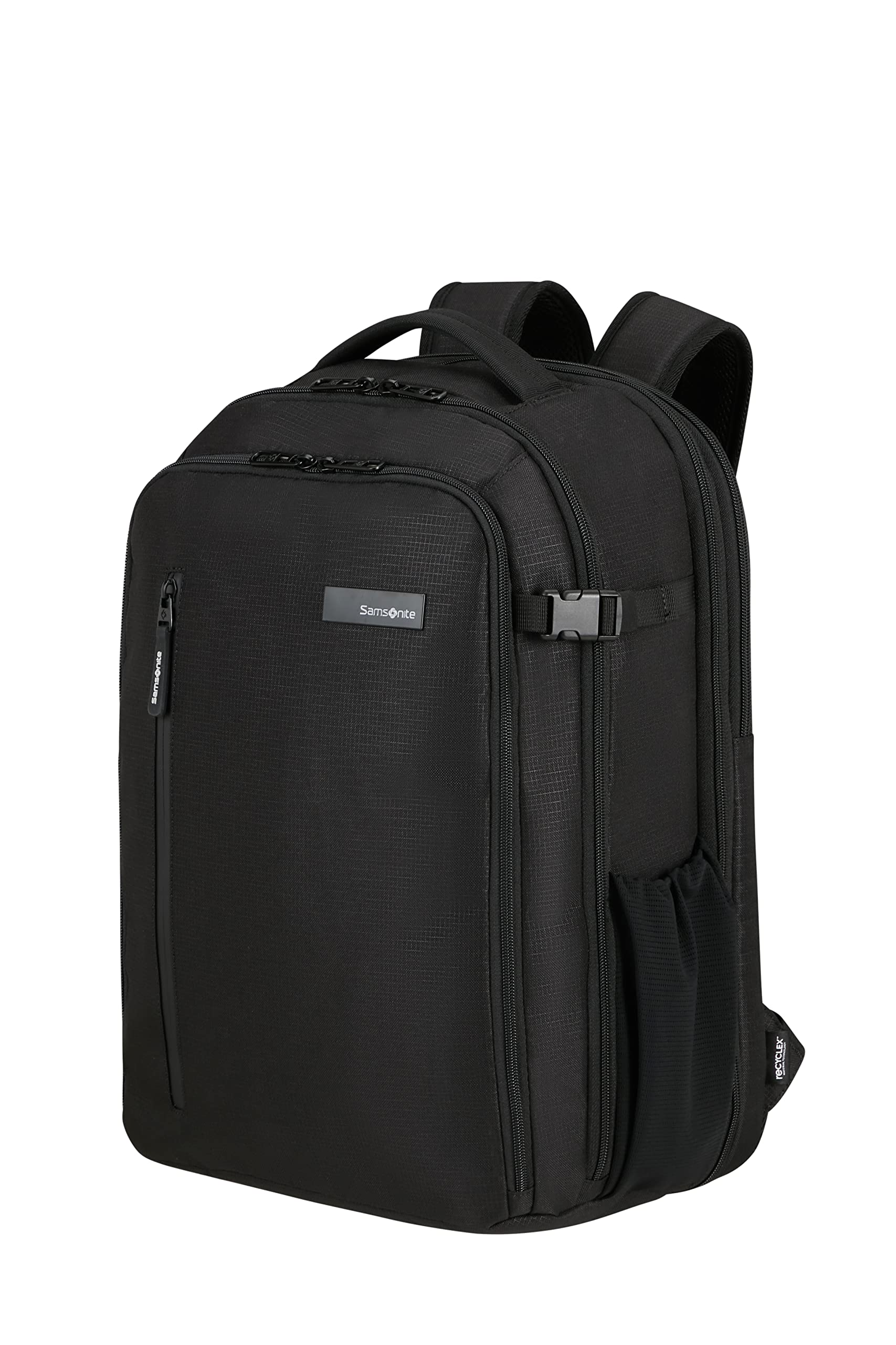 Samsonite Roader - Zaino espandibile per laptop da 17,3 pollici, 46 cm, 31,5/39,5 L, Nero (Deep Black)