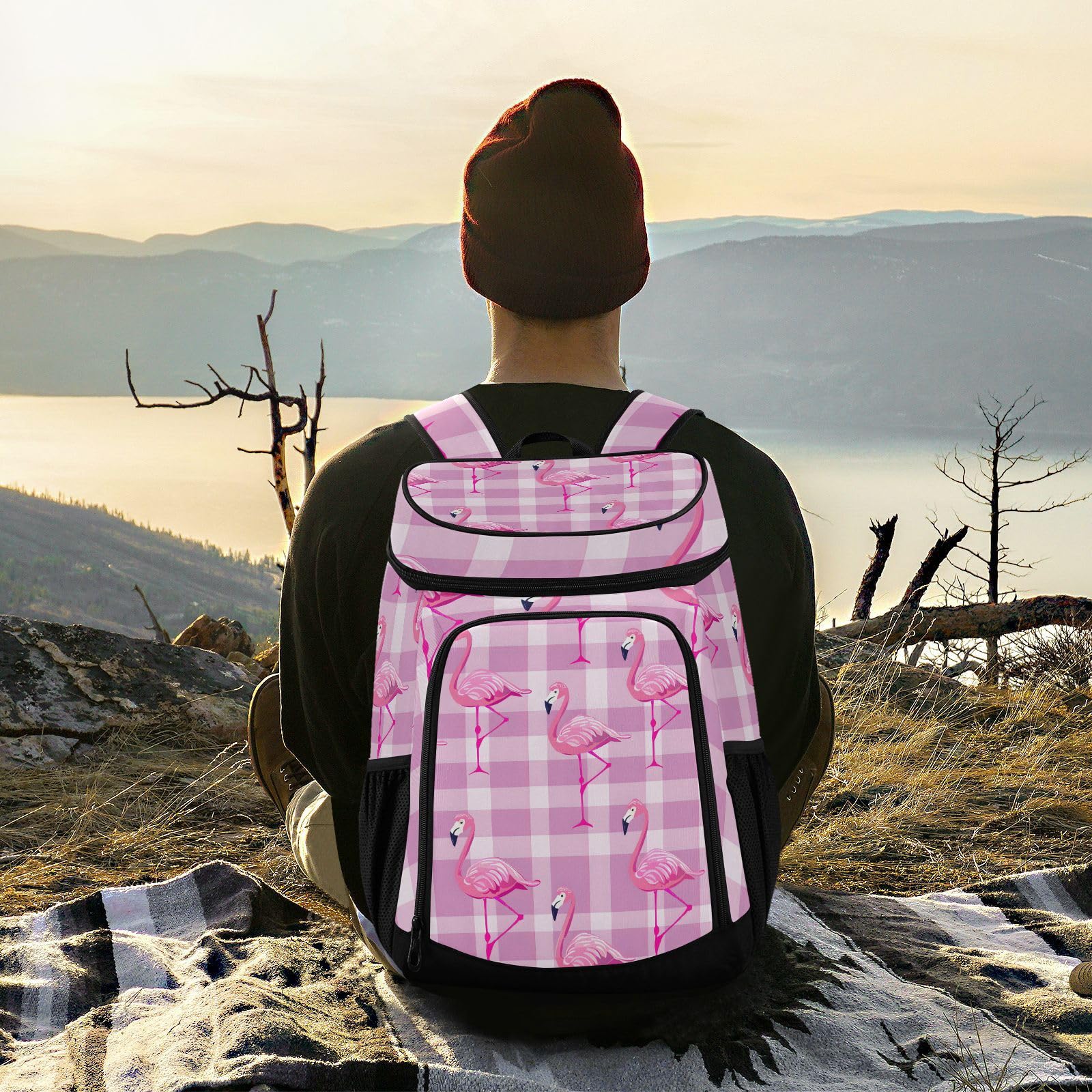 Pink Backpack cooler Pink Howdy Backpack Cooler - Front Porch Boutique, LLC main image 4