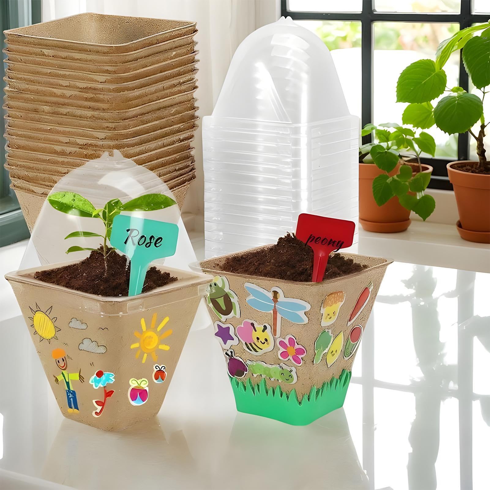 Kit De Plantación Para Niños Juego de Macetas para Jardinería