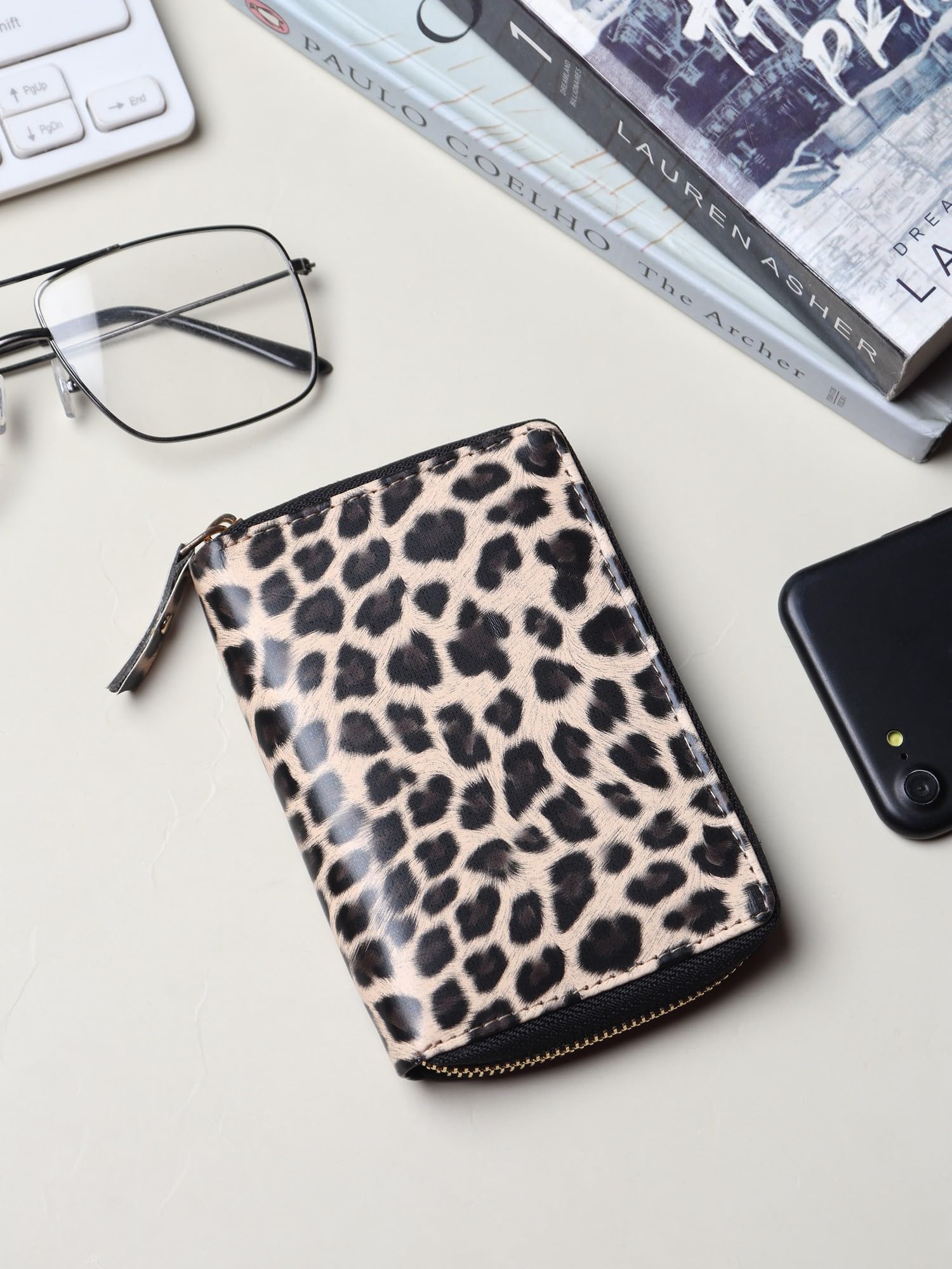 Women Casual Multicolor Genuine Leather Wallet (5 Card Slots) (TnW-Rund-CLT-Cheeta-BRN_1)-image-5
