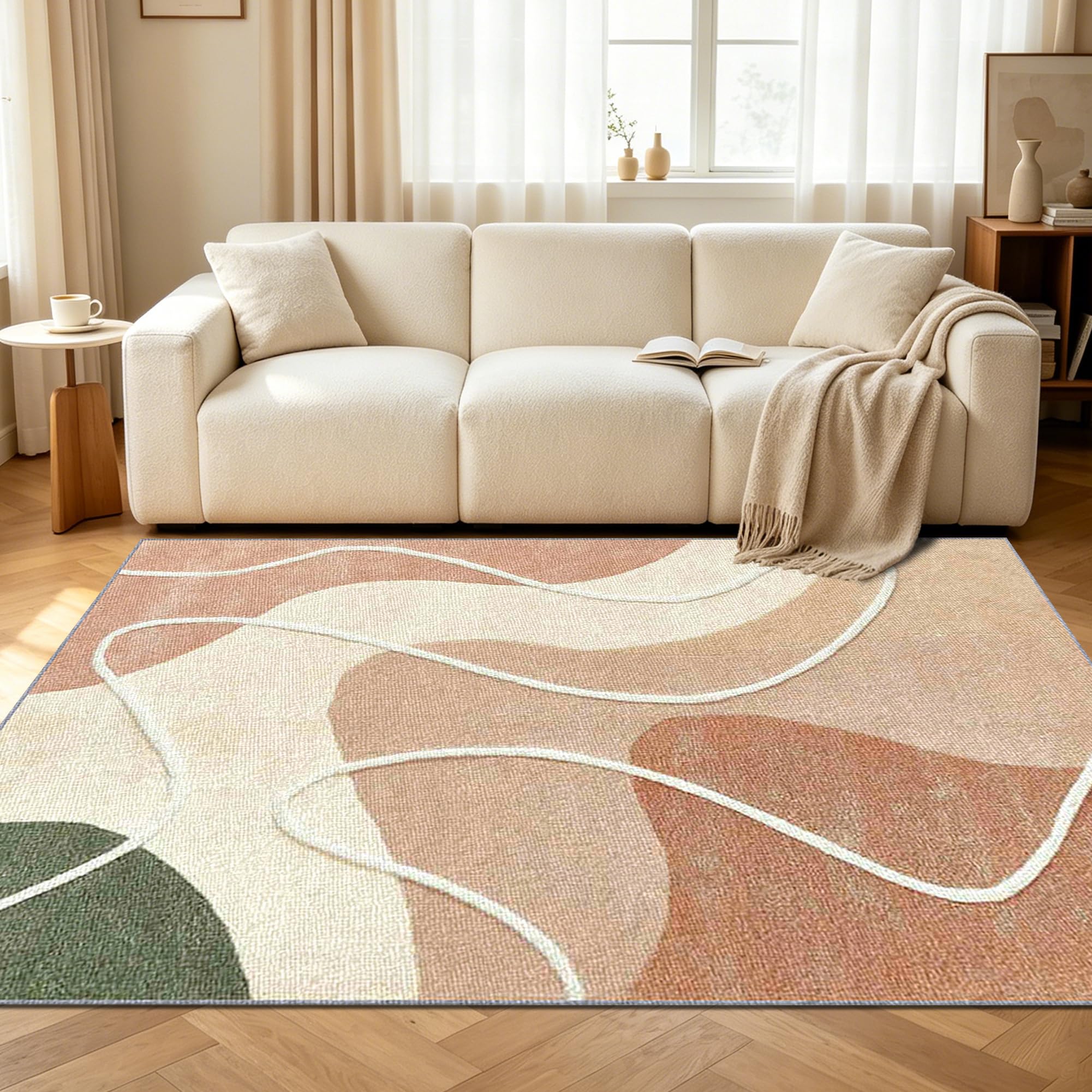 Tapis lavable en machine antidérapant grand confort 150 x 190 cm pour salle à manger