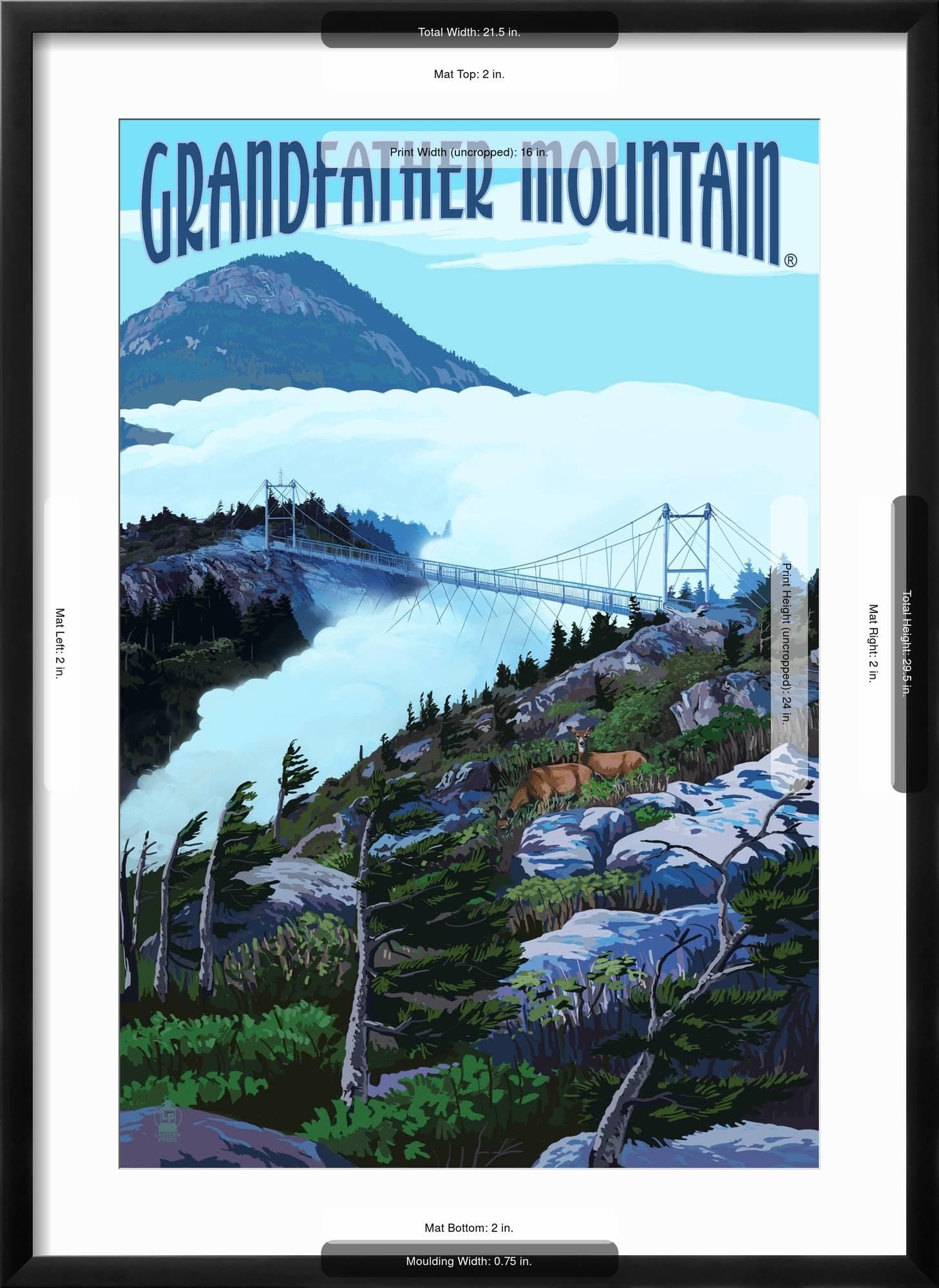 Amazon.com: AllPosters Wall Art Print Grandfather Mountain, North
