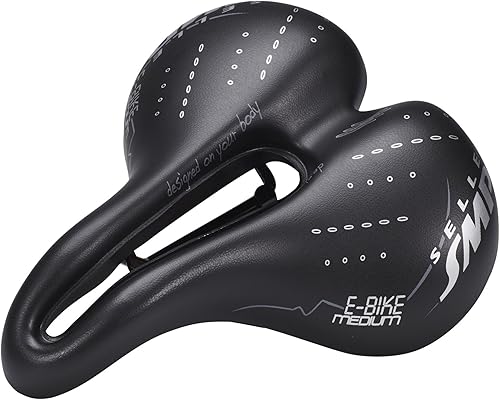 Miniatura 5 de SMP - Sillín de bicicleta eléctrica unisex, color negro, mediano