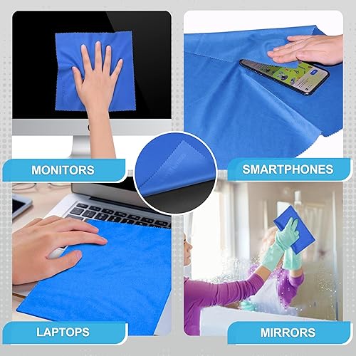 Miniatura 32 de Paño de limpieza de microfibra, paño de microfibra de 5.5 x 3 pulgadas, paquete de 18 toallitas de limpieza de lentes, paño de limpieza para lentes