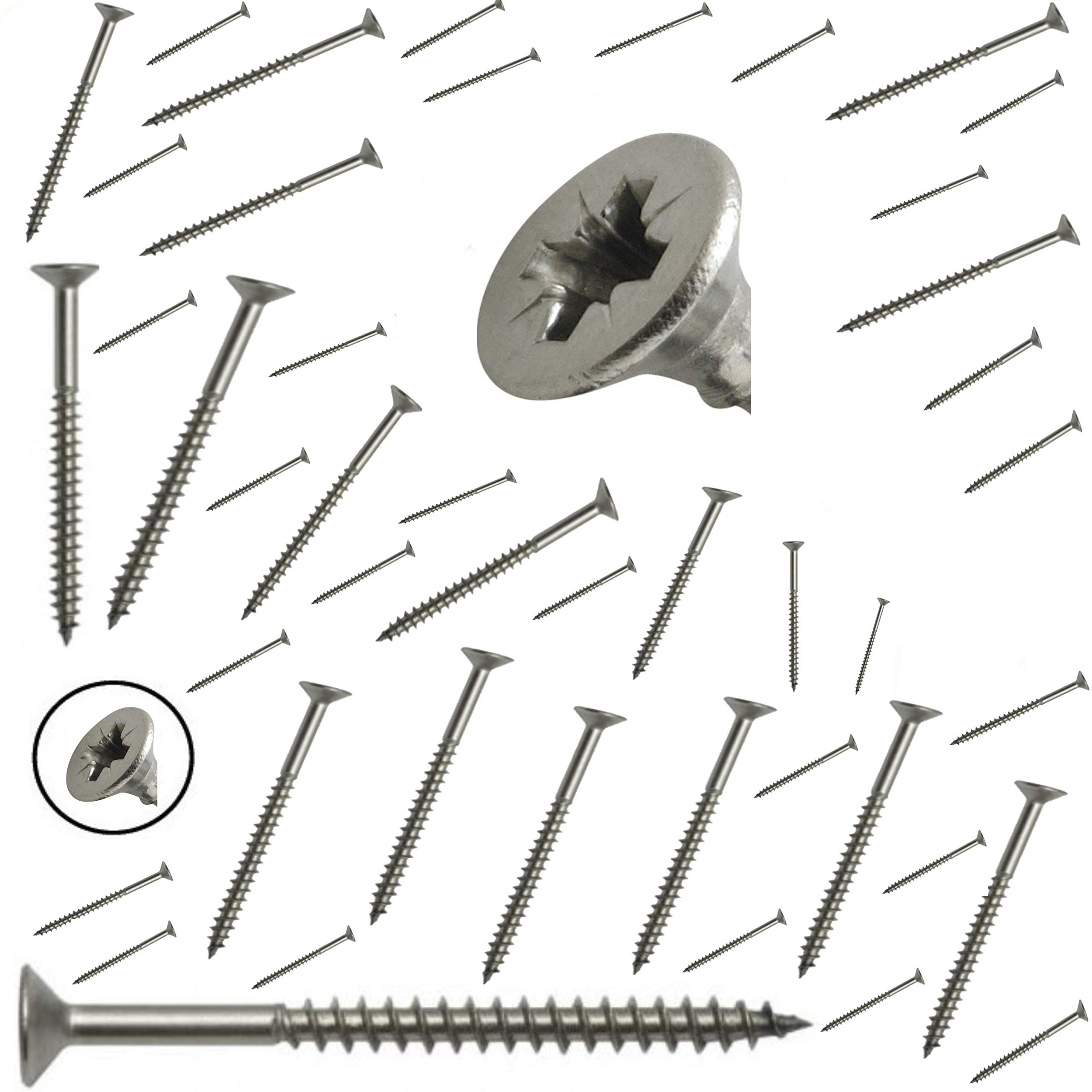 Tornillo 5 mm inoxidable A2 madera galvanizados Gamme Pro 5 x 45 4 x 50 5 x 60 5 x 70 5 x 80 5 x 90