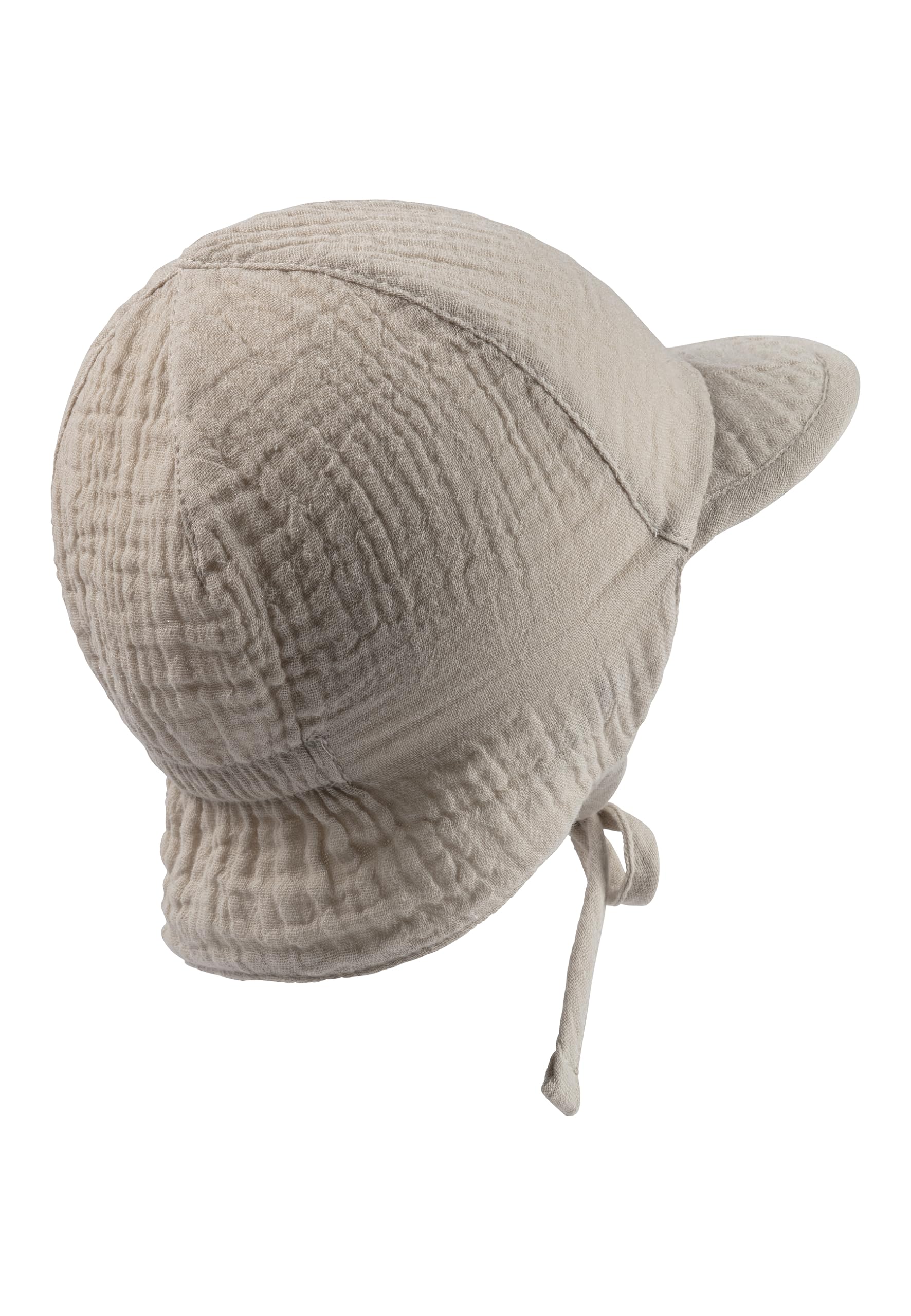 Sterntaler Schirmmütze Nacken Wende - Jungen Mütze zum Wenden mit kleinem Nackenschutz - UV-Schutz 50 Sonnenhut zum Binden - Baby und Kinder Kopfbedeckung aus Musselin (Bio)