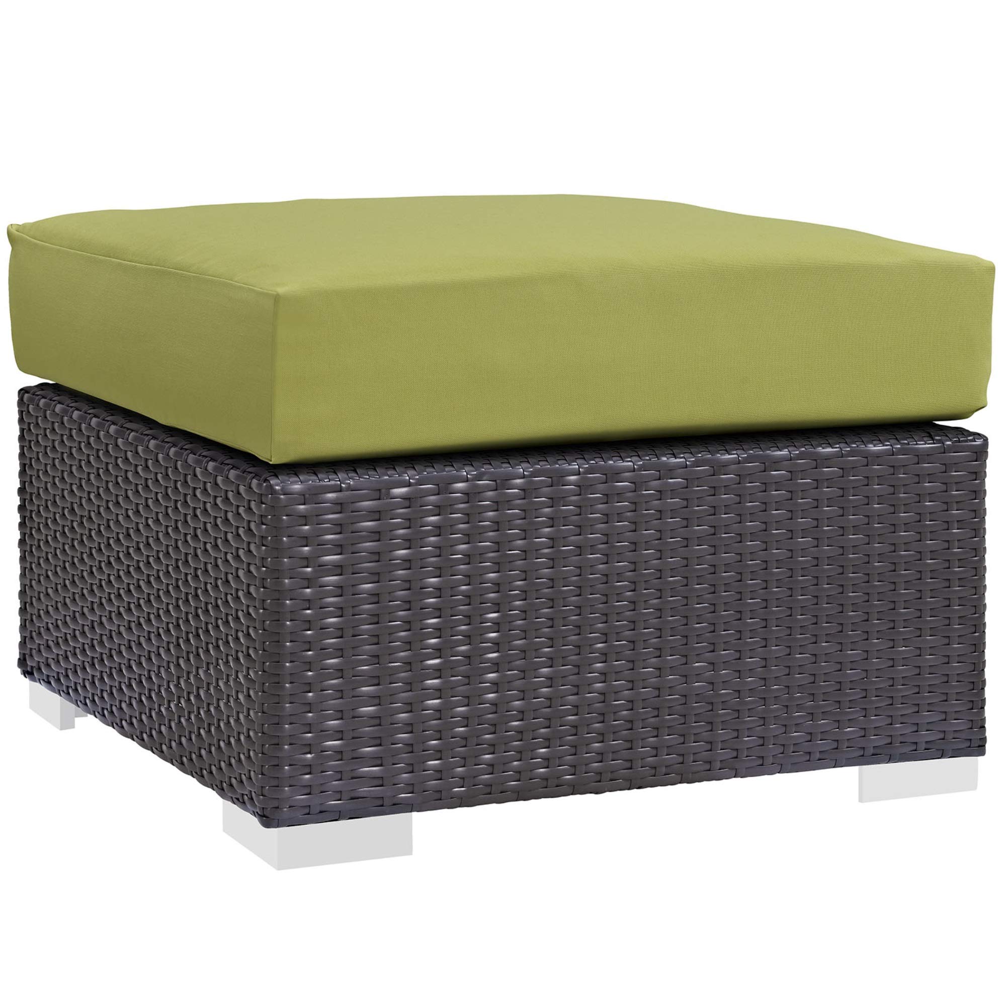 Ergode Convene Outdoor Sectional Ottoman | Durable Rattan Weave | All-Weather Cushions | Versatile & Stylish | Elevate Your Outdoor Experience