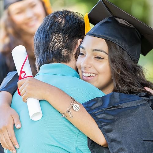 Miniatura 2 de GLIVEOR Regalos de graduación para ella 2022, pulseras de graduación de clase 2022, regalos de graduación, pulseras de dijes para la escuela