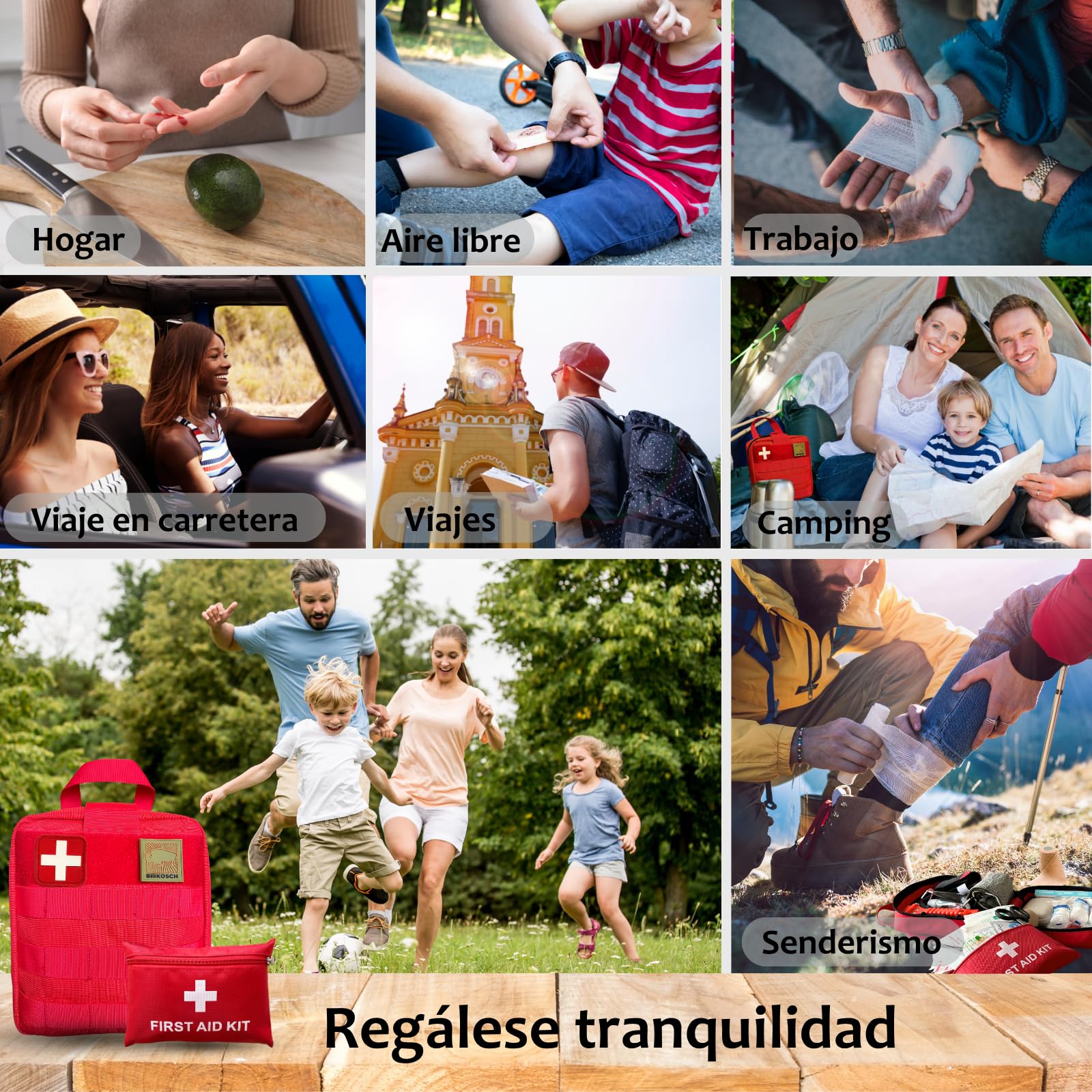 Botiquín de Primeros Auxilios - Farmacia de Viaje Ultra Completa - Kit de Primeros Auxilios - Más de 150 Piezas - Kit de Emergencias para Hogar - Oficina - Camping - Coche - Barco