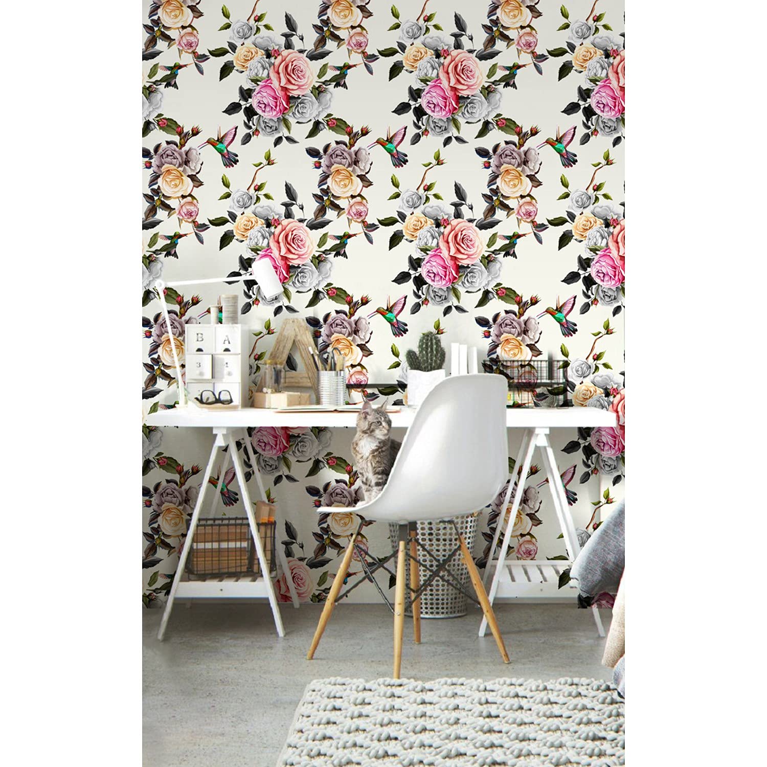 Papier peint colibri stickers muraux autocollants 360x250 cm pour meuble cuisine et chambre