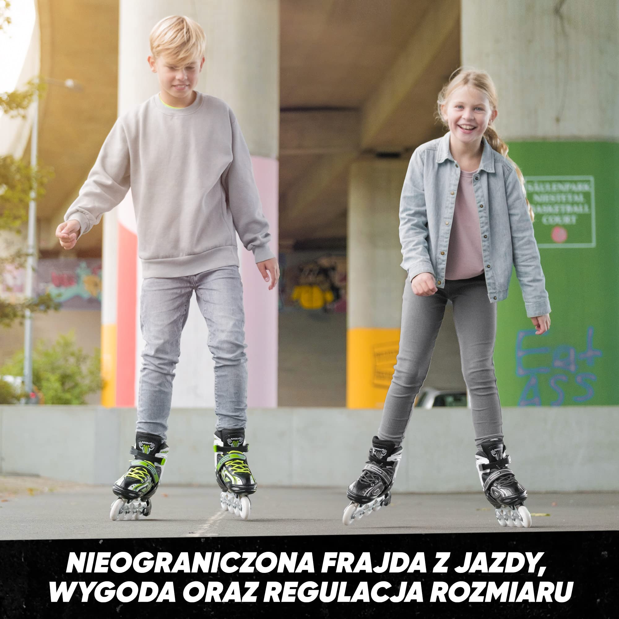 Apollo Super Blades X Pro, S, M, L, podświetlane kółka LED dla dzieci, idealne dla początkujących, wygodne wrotki dla dziewczynek i chłopców