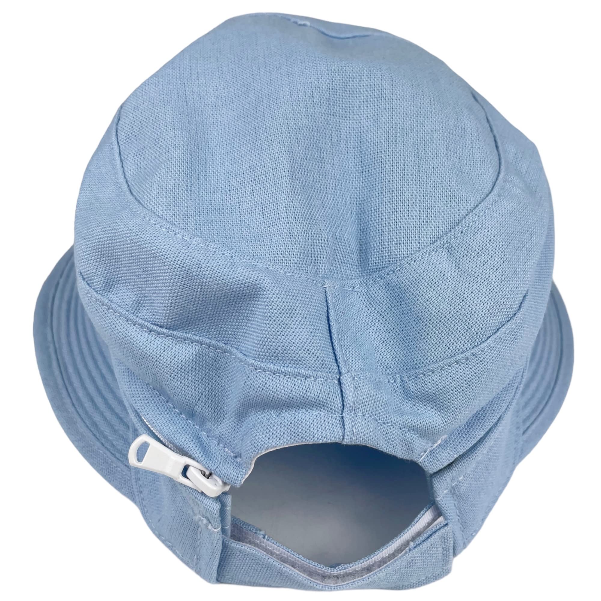 2in1 Visor Cap Sonnenhut aus Leinen Sonnencap Basecap & Sonnenschutz in Einem Unisex