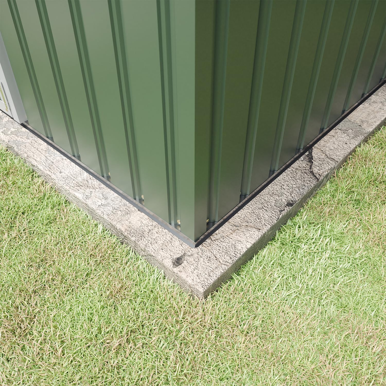 Casetta da Giardino in Acciaio Zincato 2,77x1,93xh1,96 cm, 5,35mq, Porta a Battente (Verde)