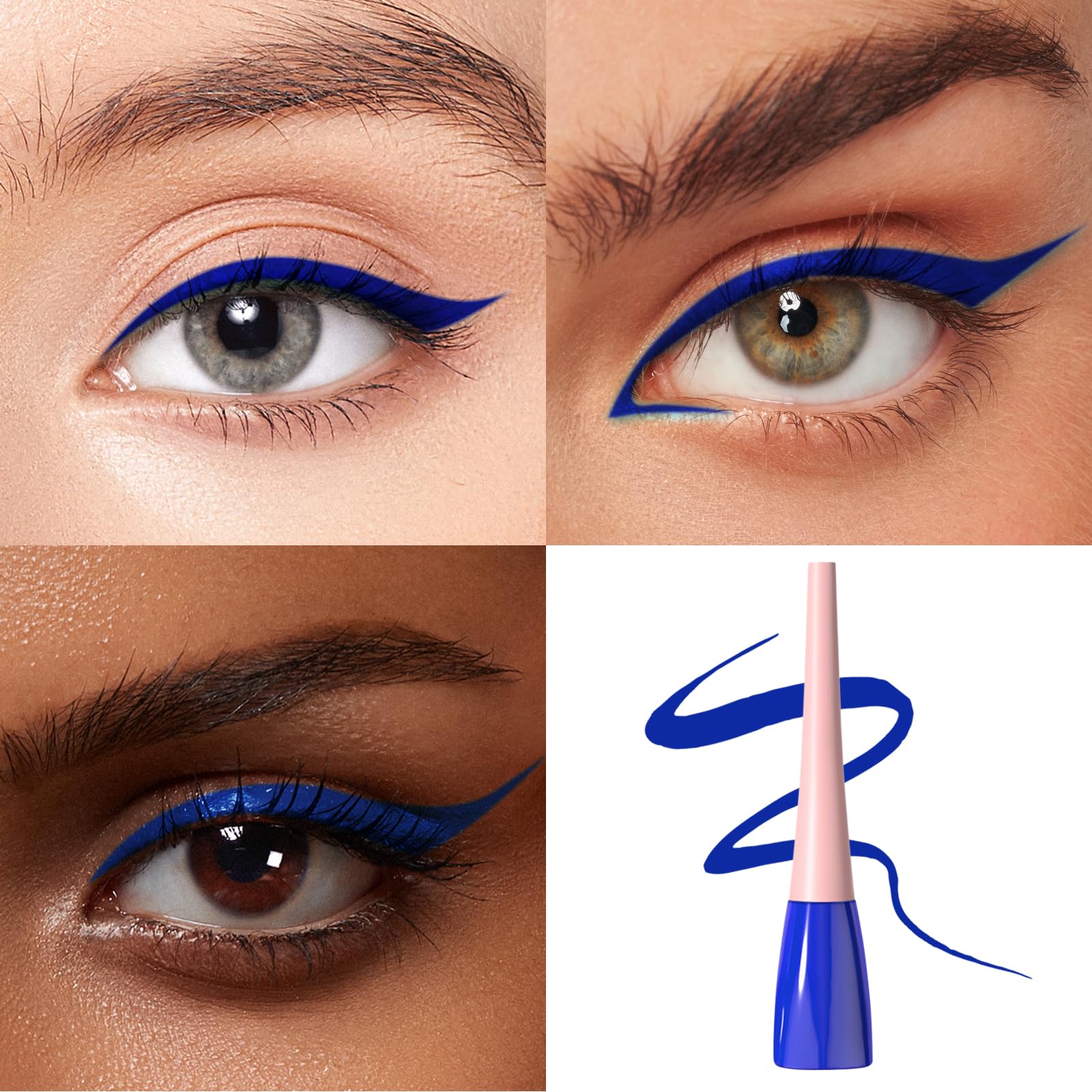 Boobeen Liquid Eyeliner Pen, Colored Eye Liner Waterproof Smudge Proof - Image 2