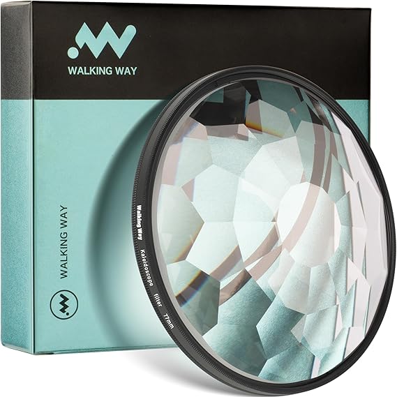 Walking Way Kaleidoscope Prism Lens Filter, Special Effect Filters with Multiple Refracting Subjects, Prism Crystal Glass for SLR, Creative Photography (49mm)