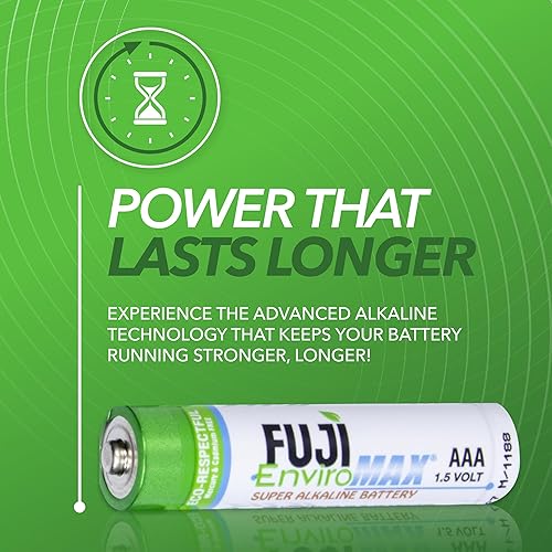 Miniatura 3 de Fuji Enviromax 4400BP4 EnviroMax AAA Pilas Super Alcalinas (Paquete de 4), Blanco, 4 CT