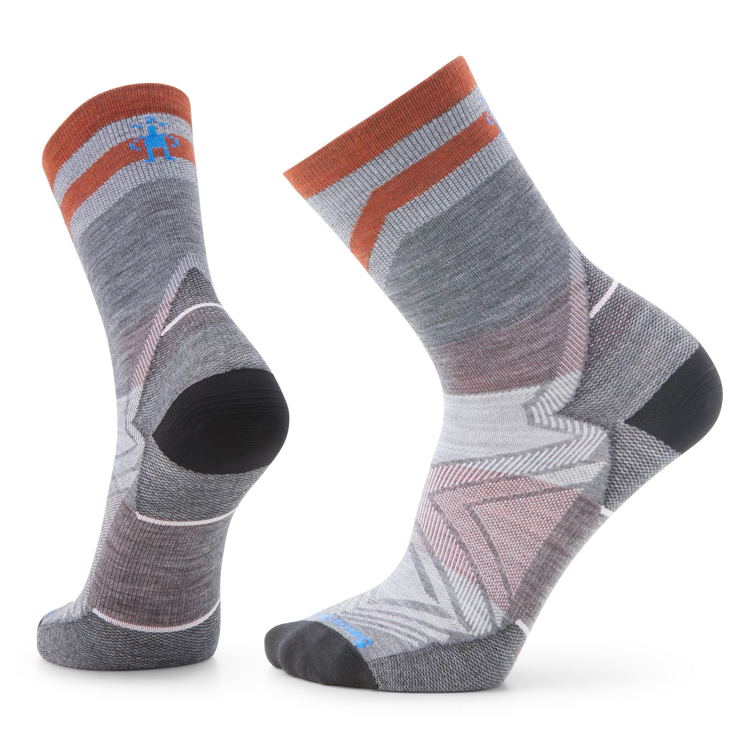 Smartwool Unisex Run Zero Cushion Mid Crew Pattern Skarpety Run Zero Cushion Mid Crew Wzór Skarpety (1 szt.)