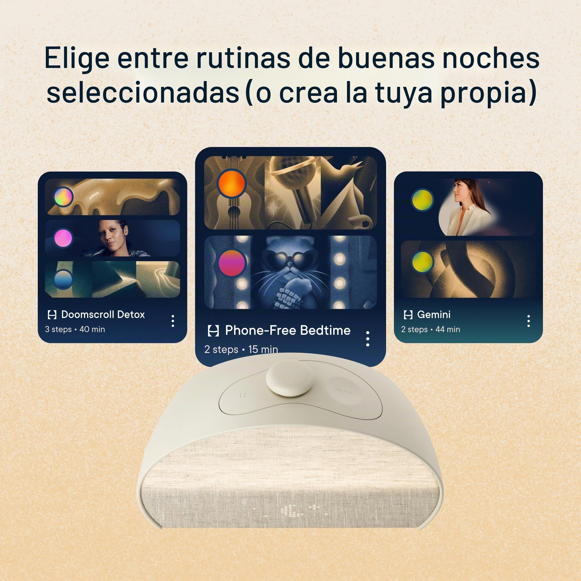 Hatch Restore 3 Reloj Amanecer y lámpara de mesita de Noche con máquina de Sonido y luz Inteligente - Ruido Blanco, Rutina de sueño sin Pantallas