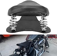 Vista 7 de Asiento de Conducción para Motocicleta Bobber Asiento Solo con Kit de Soporte de Montaje de Base con Resorte de Reemplazo para Harley Davidson