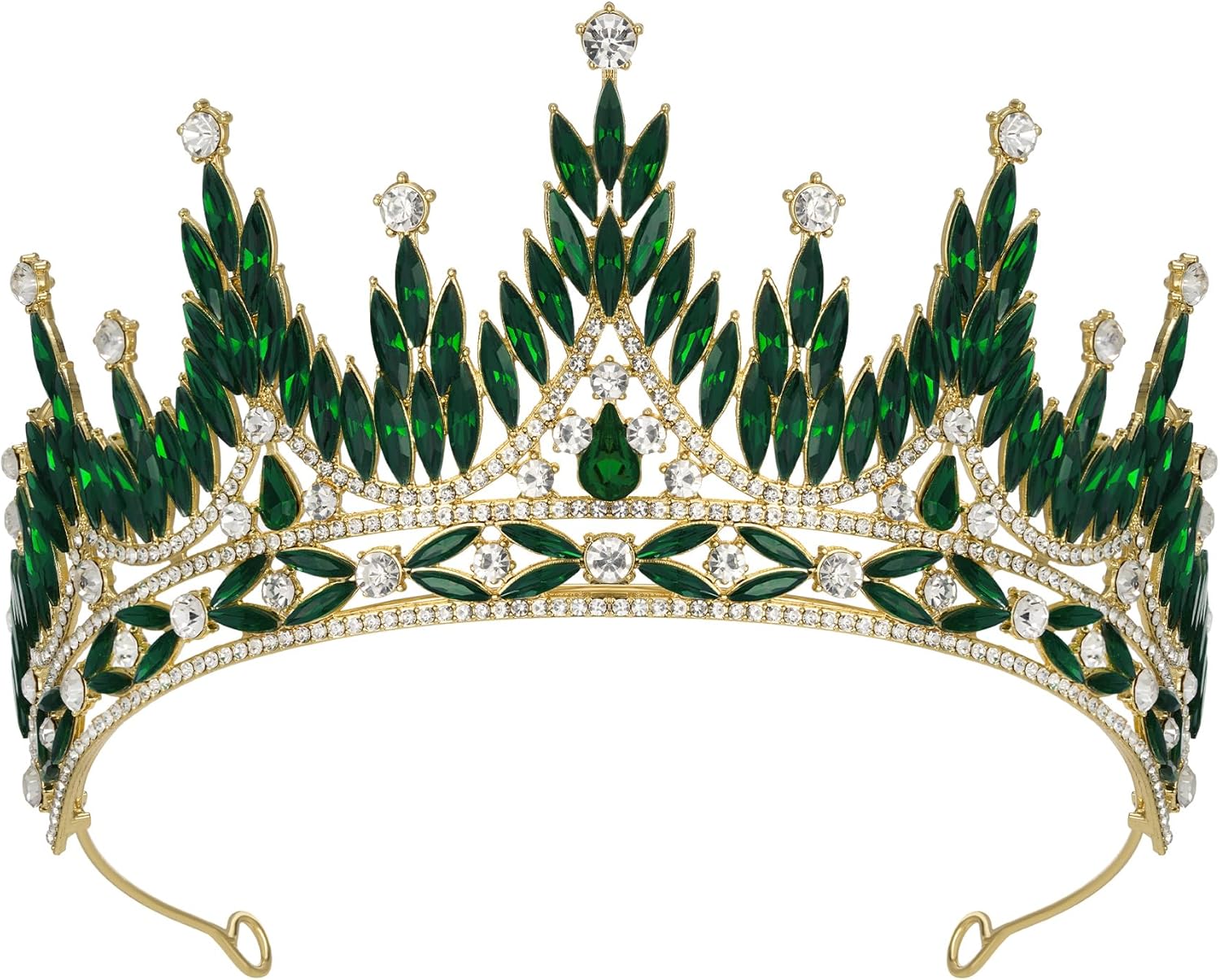 SWEETV Tiaras and Crowns for Women, Wedding Tiara for Bride, Rhinestone Queen Crown, Crystal Costume Hair Accessories for Birthday Prom Quinceanera Celebration