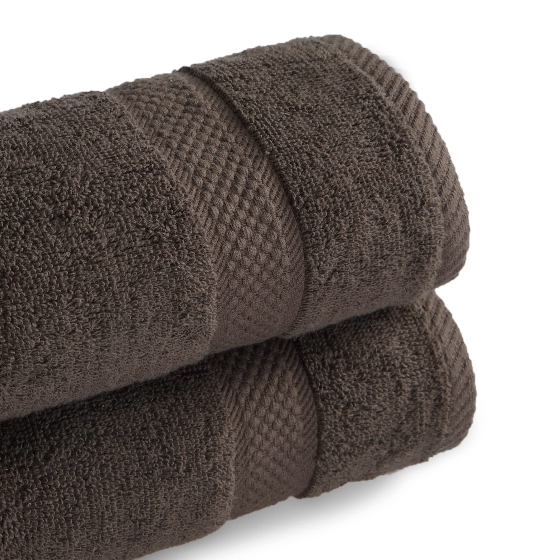 Bedsure Grey Bath Towels Set for Bathroom - 2 Bath Towels, 2 Hand Towels, 6 Washcloths, Cotton Hotel Quality Absorbent 10 Pack Bath Linen Towel Sets