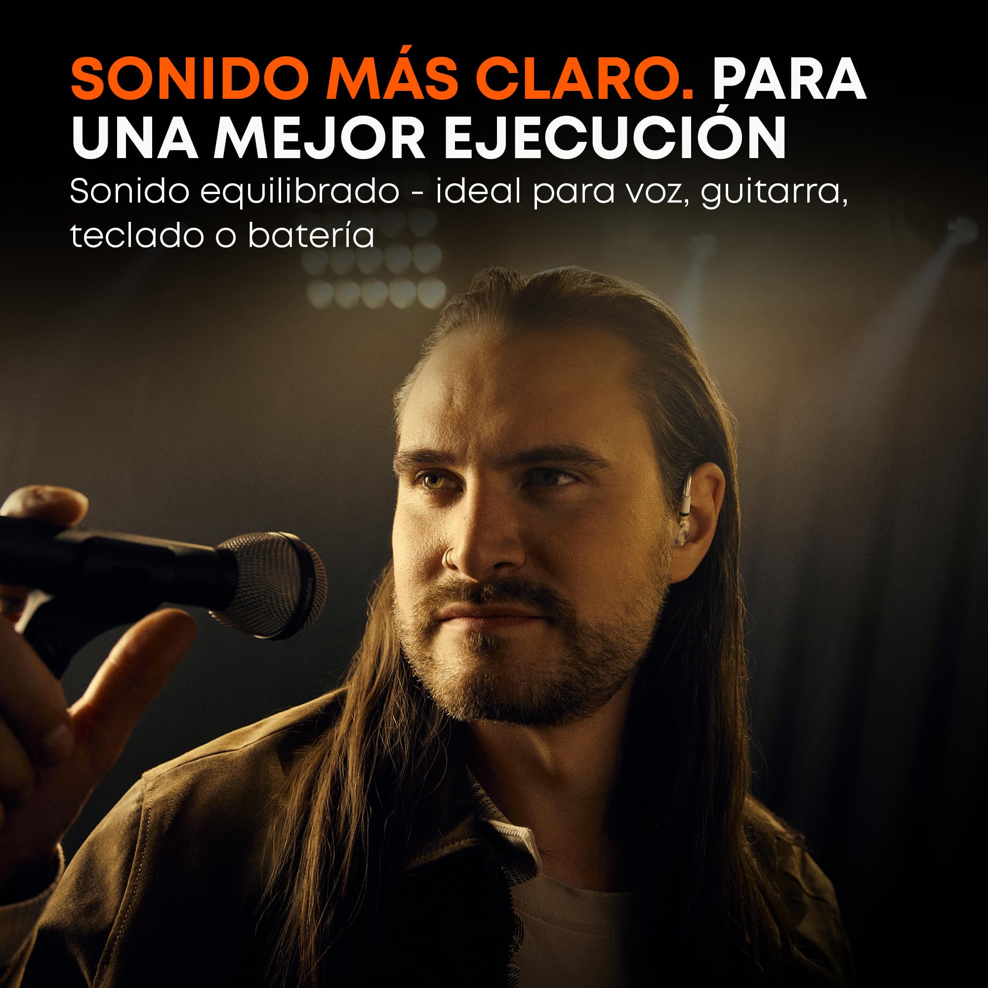 beyerdynamic DT 30 IE Monitor intraauricular Profesional para Escenario y ensayos | Aislamiento acústico pasivo de hasta 39 dB, ajuste ergonómico, cable MMCX extraíble, color transparente