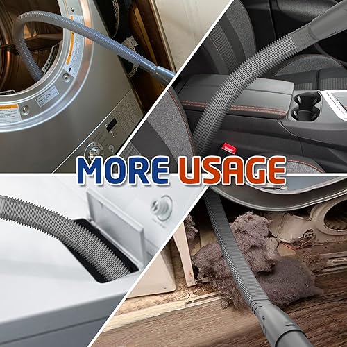 Miniatura 3 de Kit limpiador de ventilación para secadora Sealegend Compatible con accesorio de aspiradora Shark, removedor de pelusa para ventilación de secadora