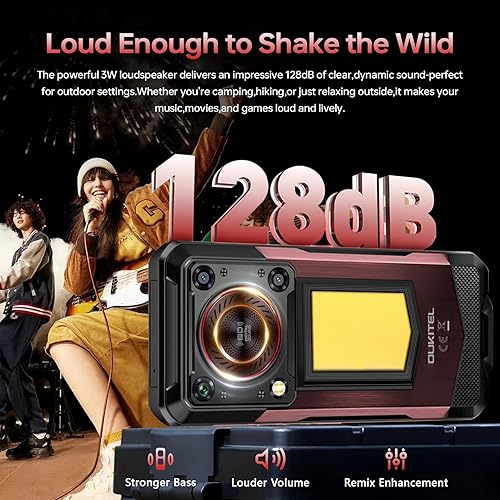 Miniatura 7 de OUKITEL WP56 5G teléfono resistente desbloqueado-16000mAh45W batería, 24GB+256GBTF 2TB, 6.8" FHD+pantalla teléfono celular, cámara de 108MP, luz de