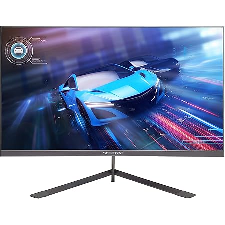 Sceptre IPS 24" LED Gaming Monitor 1ms HDMI DisplayPort up to 165Hz AMD FreeSync Premium Build-in Speakers, Edgeless Machine Black 2021 (E248B-FPN168)