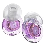Ear Plugs for Concerts, 2 Pack High Fidelity Ear Plugs, Reusable Silicone Earplugs for Concert, Rave, Work, Musicians, 5 Pair Ear Tips in S/M/L, 18-25 dB Concert Ear Plugs for Noise Cancelling(Purple)