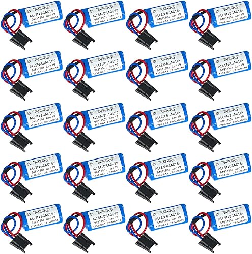 * (20-Pack) 1756-BA1 Batería 3.0v 1200mAh para Allen Bradley 1756-BA1 1756-L1 BR2 3A-AB batería de repuesto