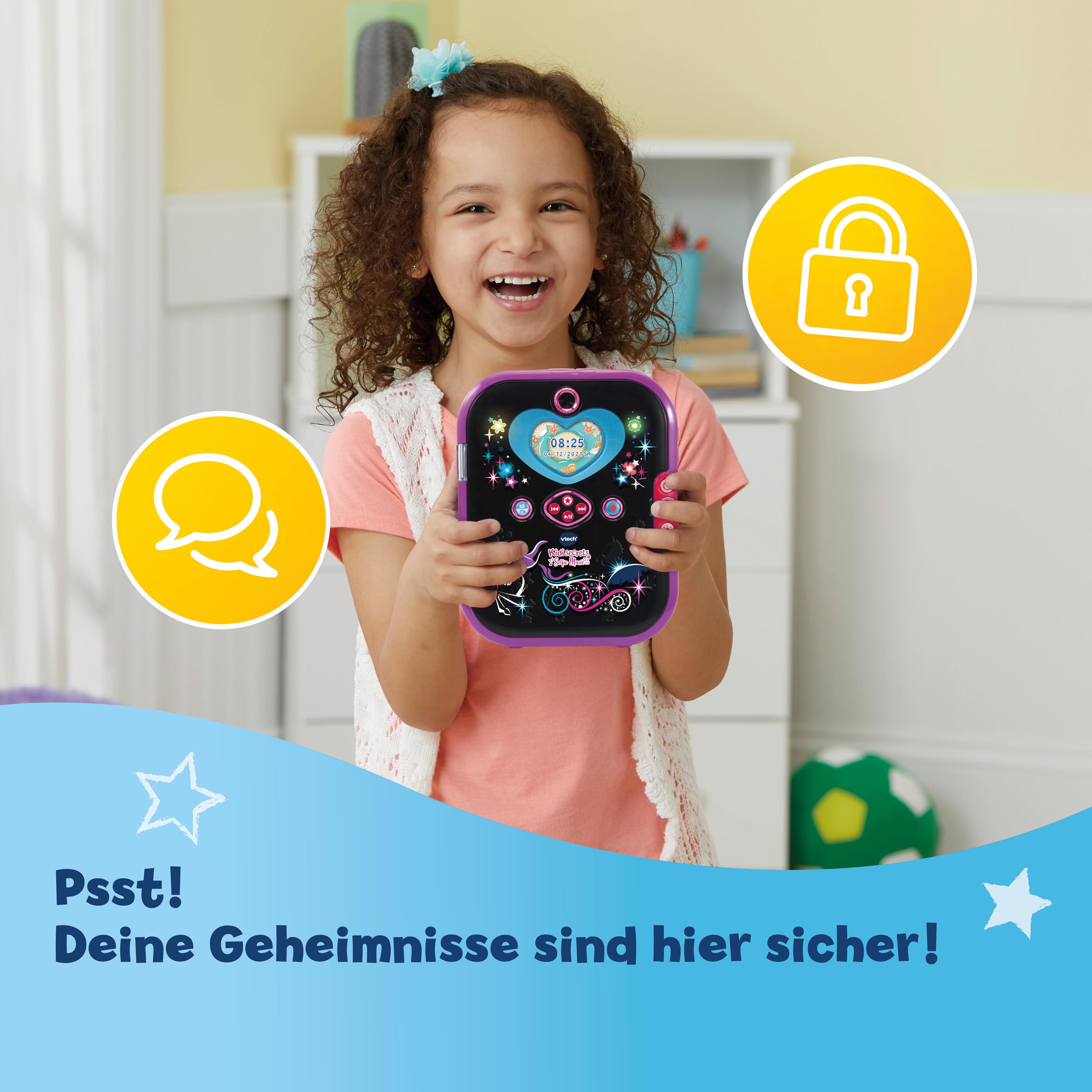 VTech Kidisecrets Selfie Music 2.0 Kindertagebuch mit 2 Kameras