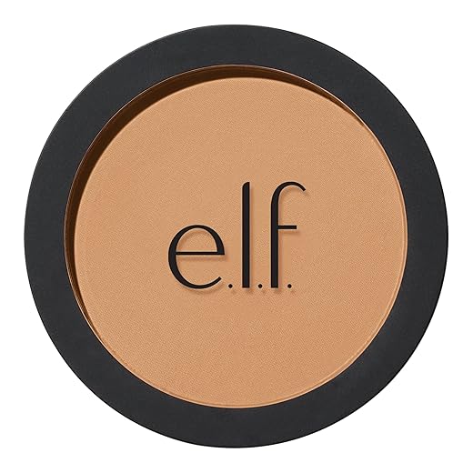 elf, Bronzer com infusão de primer, longa duração, fosco, ousado, leve, combina facilmente, contorna as bochechas, beijou o sol para sempre, uso durante todo o dia, 0,35 Onça