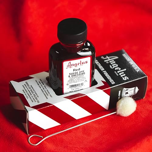 Miniatura 9 de Angelus Tinte para cuero de gamuza para zapatos, botas, bolsos, manualidades, muebles, Nubuck y más, rojo, 3 onzas