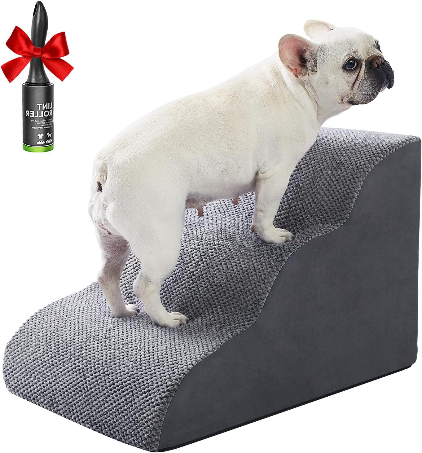 Ryoizen Dog Stairs for Small Pets - 3-Step Foam Steps