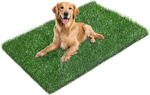 Miniatura 6 de LOOBANI Almohadilla de césped artificial de 39.3 x 31.5 pulgadas para entrenamiento de orinal de perros, fuerte absorción, césped artificial, fácil