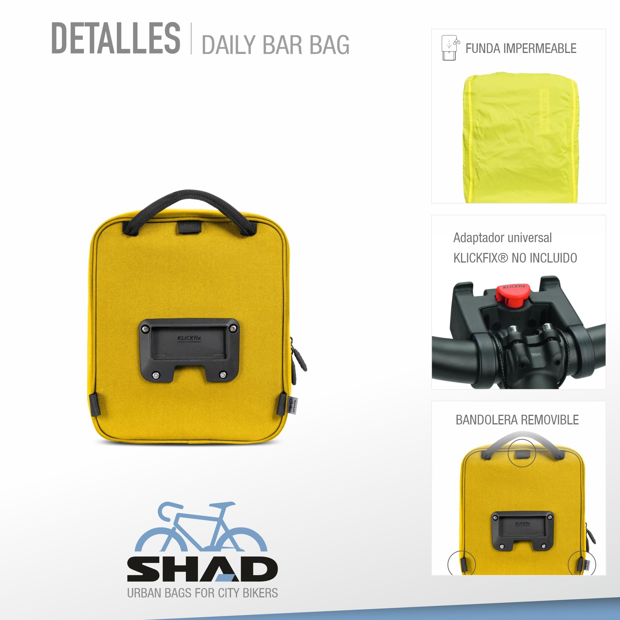 Alforjas Moto SHAD Bikes Cesta Bicicleta Delantera Daily Bar Bag - Main Image